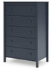 Simmenfort - Five Drawer Chest - Navy Blue