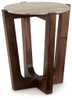 Tanidore - Round End Table - Warm Brown