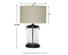 Tailynn - Glass Table Lamp  - Clear / Bronze Finish