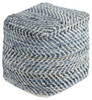 Chevron - Pouf - Blue