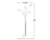 Taliya - Metal Arc Lamp  - Champagne / White