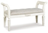 Realyn - Accent Bench - Antique White