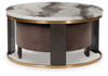 Jazmore - Nesting Cocktail Tables (Set of 2) - Brown / Brass Finish