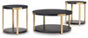 Shylore - Black / Brass Finish - Occasional Table Set (Set of 3)