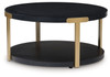Shylore - Black / Brass Finish - Occasional Table Set (Set of 3)