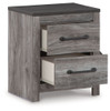 Bronyan - Two Drawer Night Stand - Dark Gray