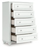 Kozlani - Five Drawer Chest - White
