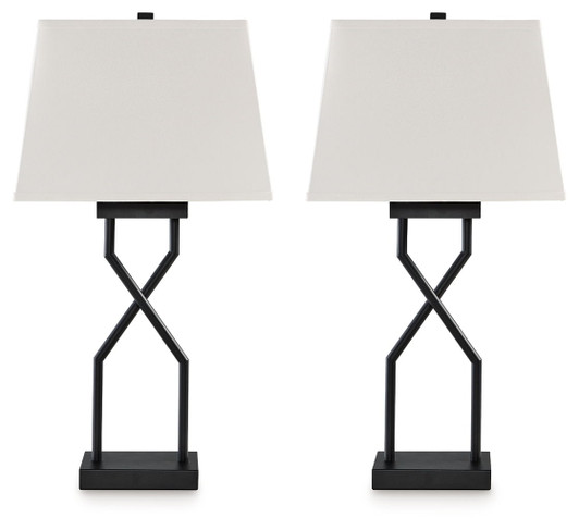 Brookthrone - Metal Table Lamp (Set of 2) - Black