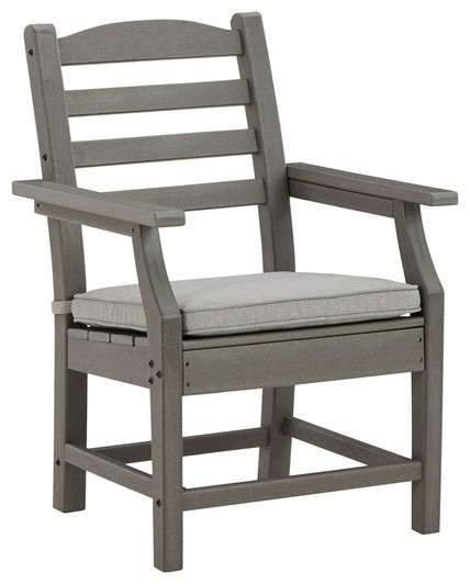 Visola - Gray - Arm Chair With Cushion (Set of 2) Visola - Gray - Arm Chair With Cushion (Set of 2)
