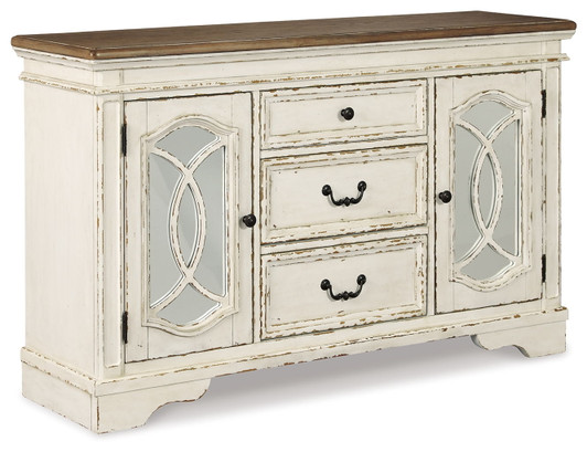 Realyn - Chipped White - Dining Room Server Realyn - Chipped White - Dining Room Server