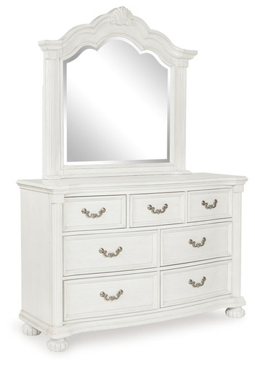 Montelaine - Dresser And Mirror - Antique White