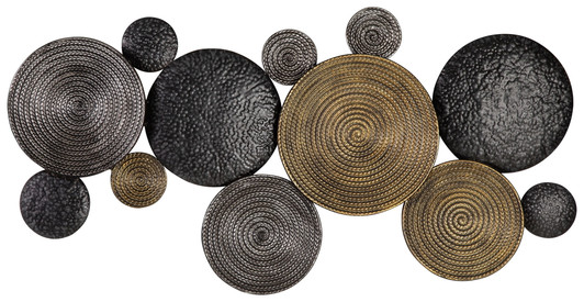 Emsley - Wall Decor - Metallic / Black / Gray