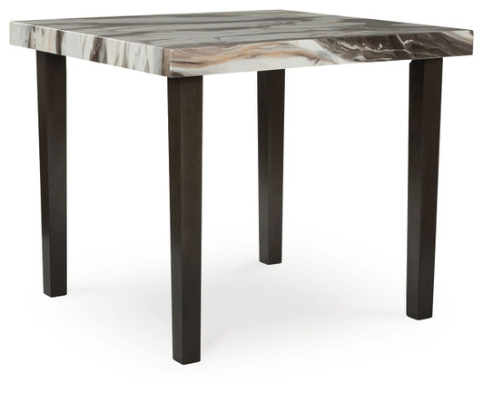 Jeshina - Square Dining Room Counter Table - Dark Brown / Beige