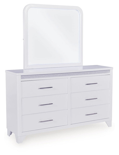 Jarlee - Dresser And Mirror - White