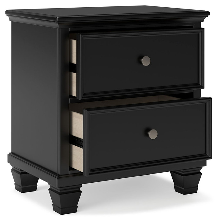 Lanolee - Two Drawer Nightstand - Black