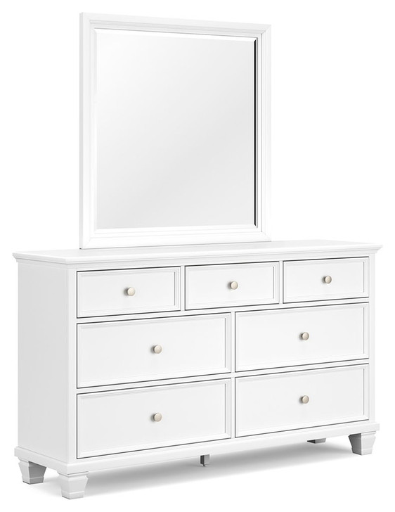Fortman - Dresser And Mirror - White