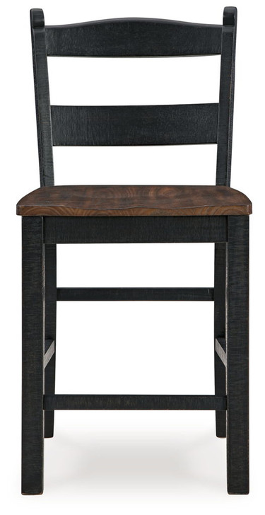 Valebeck - Barstool (Set of 2) - Black / Brown