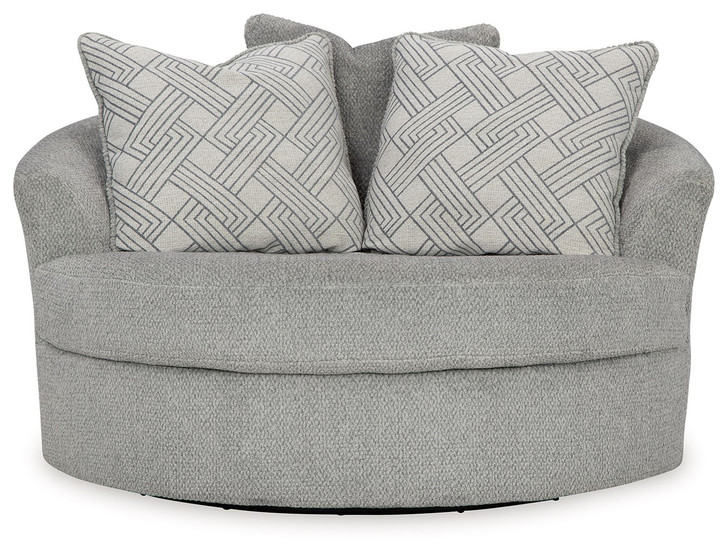 Casselbury - Oversized Swivel Accent Chair - Cement