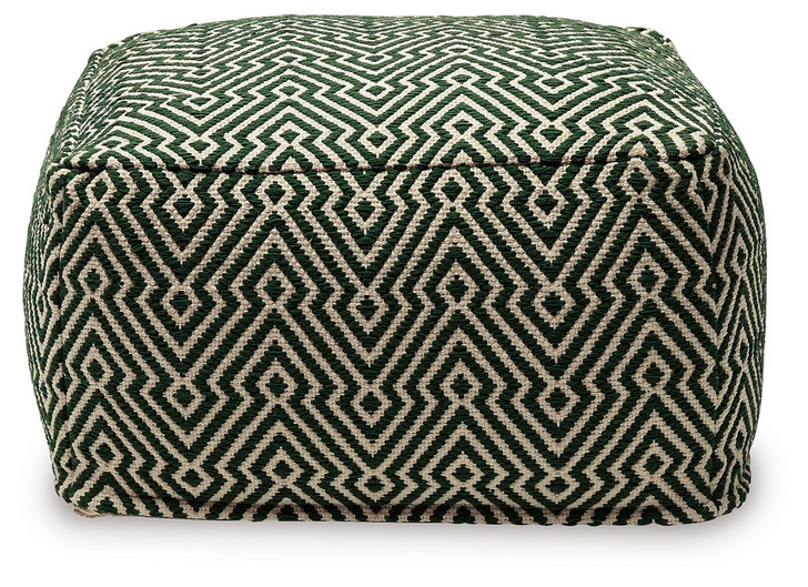 Abacy - Pouf - Green / Ivory
