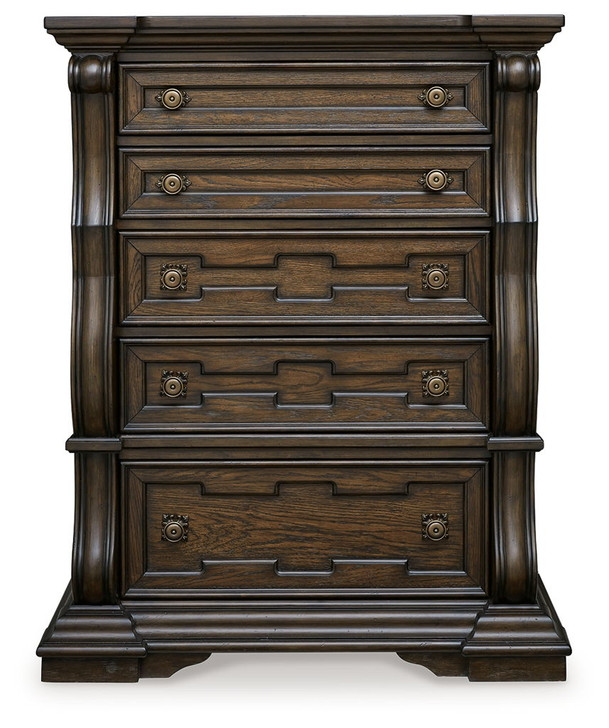 Maylee - Five Drawer Chest - Dark Brown