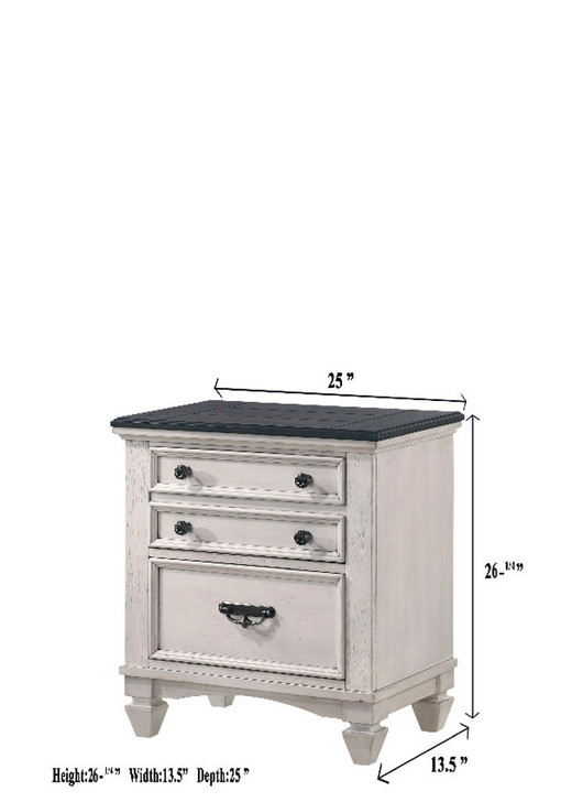 Sawyer - Accent Nightstand - Antique White