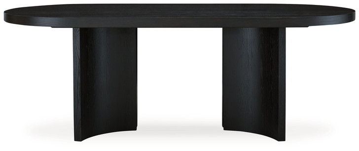 Rowanbeck - Oval Dining Room Table - Black