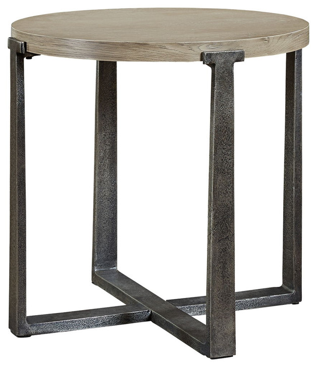 Dalenville - Round End Table - Gray