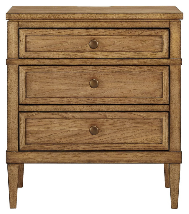 Sharlance - Three Drawer Night Stand - Brown