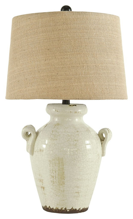 Emelda - Ceramic Table Lamp  - Cream