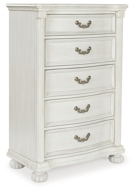 Montelaine - Five Drawer Chest - Antique White