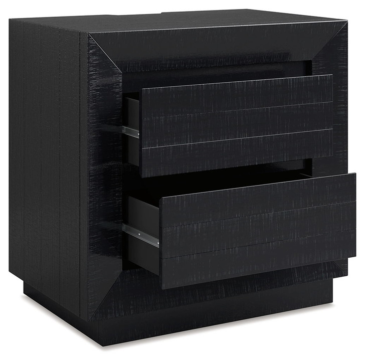 Londer - Two Drawer Night Stand - Black