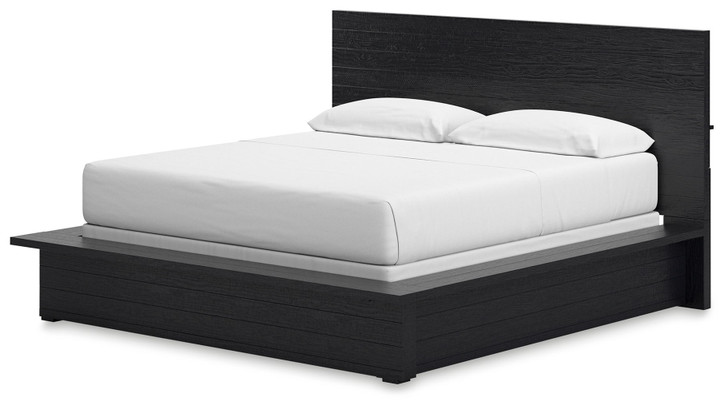 Londer - California King Panel Bed - Black