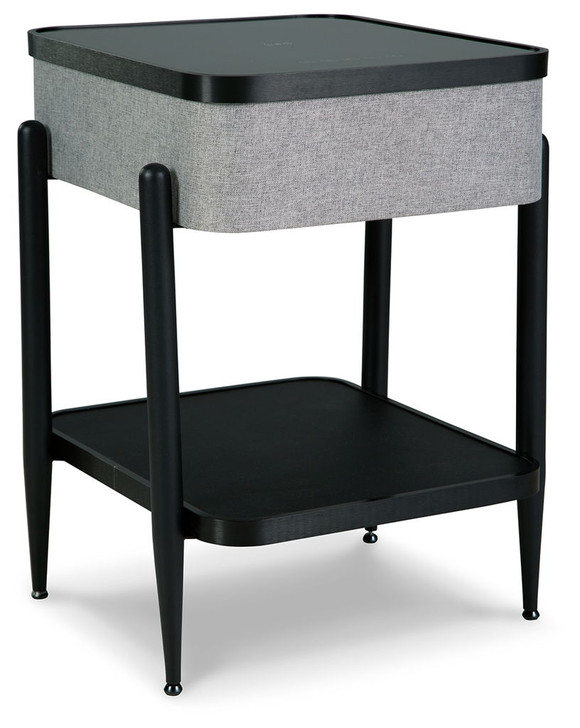 Jorvalee - Accent Table with Speaker - Gray / Black