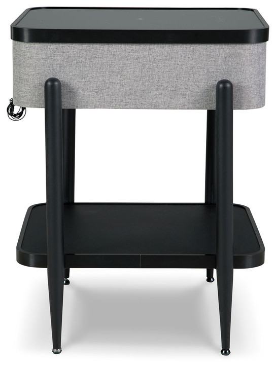 Jorvalee - Accent Table with Speaker - Gray / Black