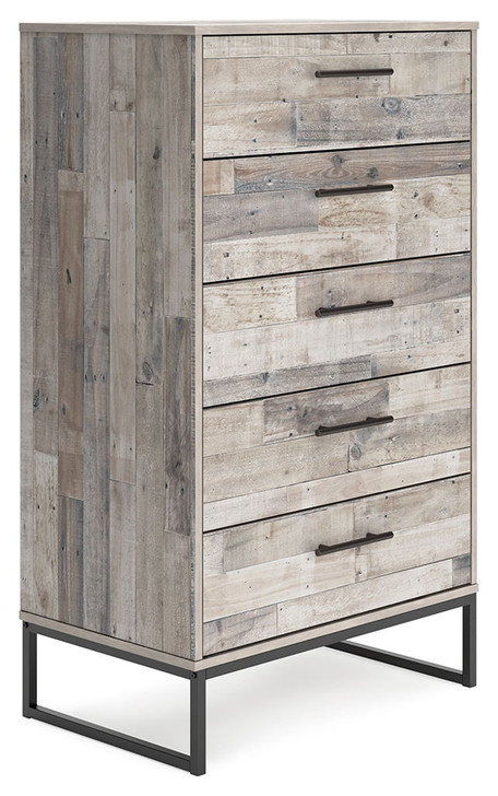 Neilsville - Five Drawer Chest - Whitewash