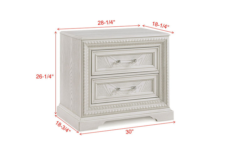 Alexandria - Accent Nightstand - White