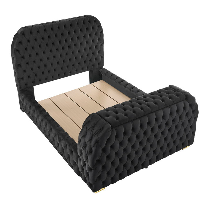 Natalia - Upholstered Bed With Decking Board Set