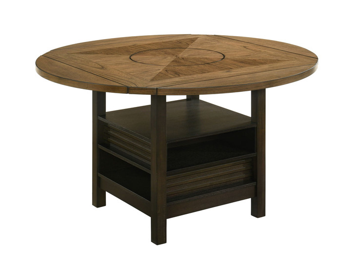 Oakly - Counter Height Table - Charcoal / Light Brown