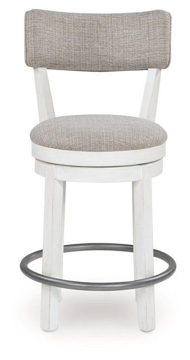 Robbinsdale - Upholstered Swivel Barstool (Set of 2) - Antique White