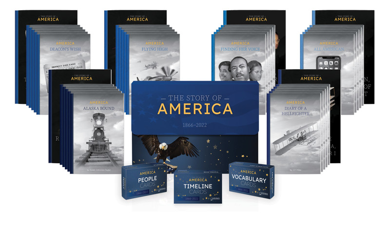 The Story of America Boxed Set 2: 1866–2022 (6 Nonfiction Handbooks, 30 Fiction Books, 3 Vocabulary Card Boxes) | Hi-Lo Booksª | Educational Books