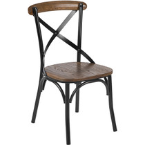 Advantage Fruitwood Metal X-back Chair [X-BACK-METAL-FW]