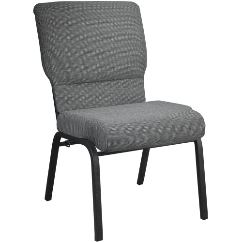 Advantage Black Marble Church Chair 20.5 in. Wide [PCHT-117]