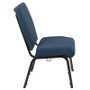 Advantage 20.5 in. Blue Basket Weave Molded Foam Church Chair [PCCF-109]
