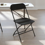 Advantage Big & Tall Black Poly Folding Chair - Dining Height [LE-L-3-W-BK-GG]