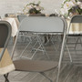 Advantage Big & Tall Grey Poly Folding Chair - Dining Height [LE-L-3-W-GY-GG]