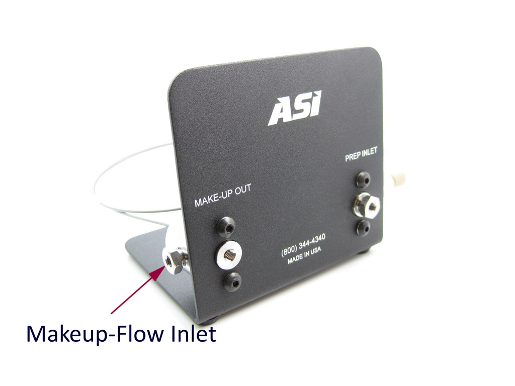 1,000:1 Split Ratio, Fixed Makeup-Flow Splitter, Prep Inlet Flow: 10 - 20 mL/min.
