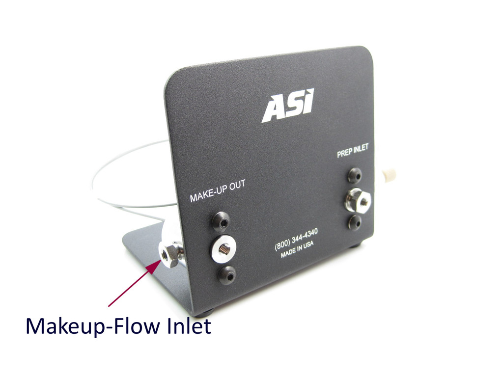 10,000:1 Split Ratio, Fixed Makeup-Flow Splitter, Prep Inlet Flow: 20 - 50 mL/min.