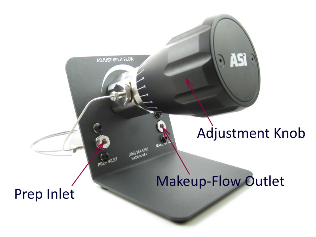 50 - 150 mL/min. Prep Inlet Flow, Adjustable Makeup-Flow Splitter