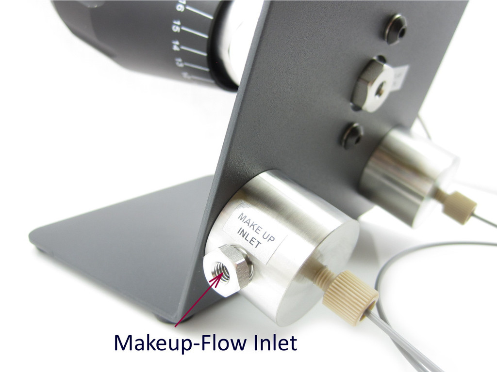 100 mL/min. Prep Inlet Flow, Adjustable Makeup-Flow Splitter