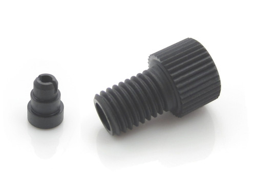 PEEK Fingertight 1/4-28 flat-bottom Fitting for 1/16" Tube